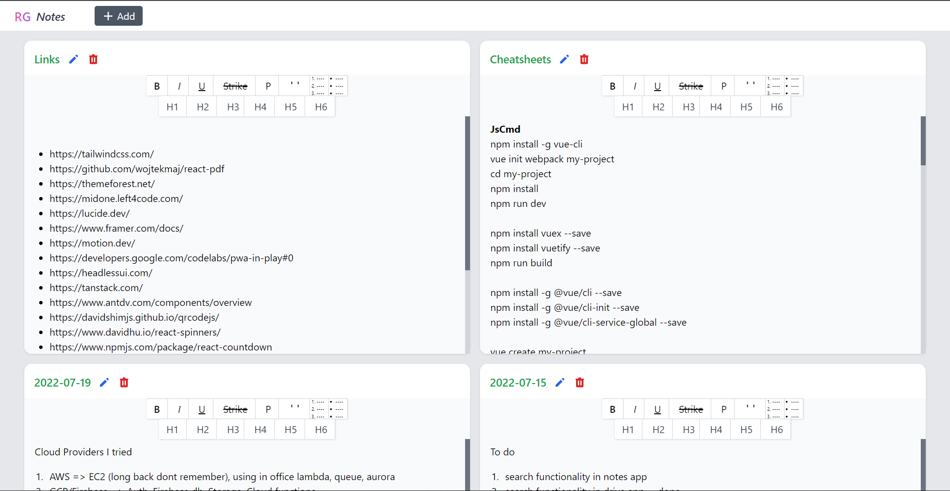 Image for A simple note tracking app using React, Remix, Tailwind CSS, Supabase Auth & Database