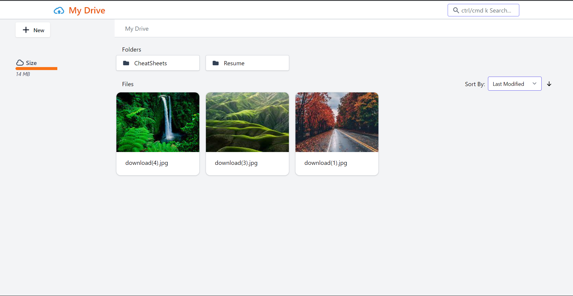 Image for A PWA drive using Vite, React, TailwindCSS and Firebase to store and access files and folders.